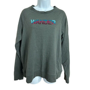 Columbia Wander Women's Dark Gray Spar Canyon Fleece Sweatshirt Size Large